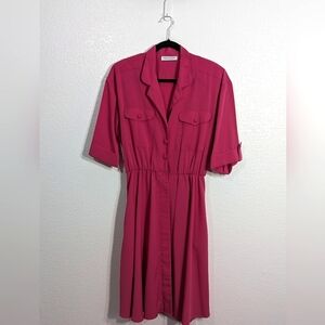 Casual Hot-pink dress